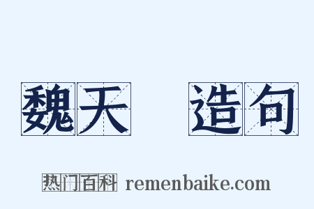 魏天祐造句是什么意思的图片